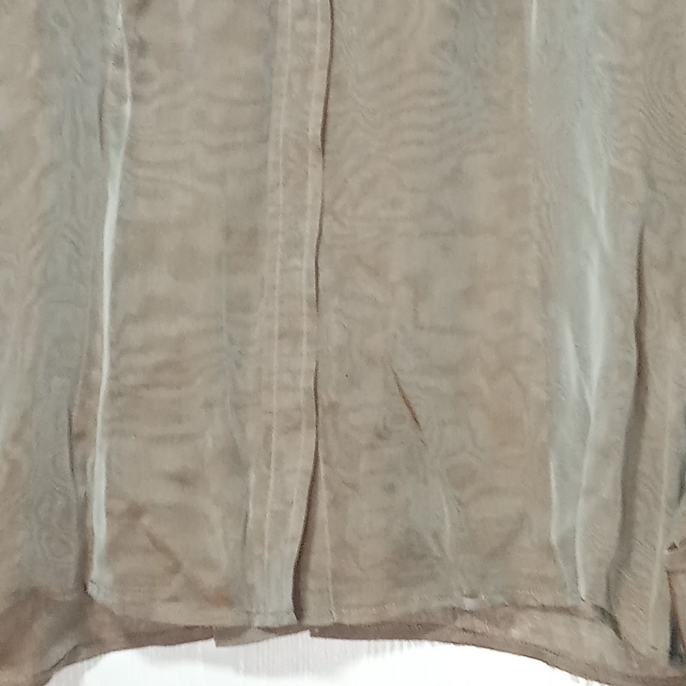 DKNY Sz 8 Silk Semi Sheer Blouse snaps   Fitted Irridescent originally MSRP$295 - Picture 5 of 9